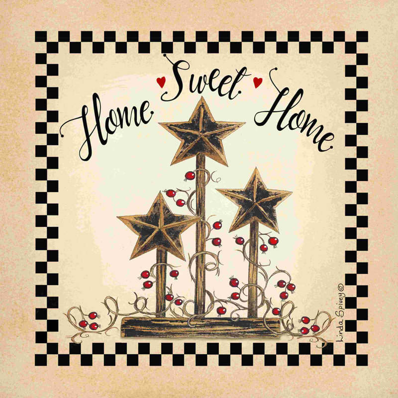 «Home Sweet Home» par Linda Spivey, reproduction sur toile tendue, H 12 po x l 12 po