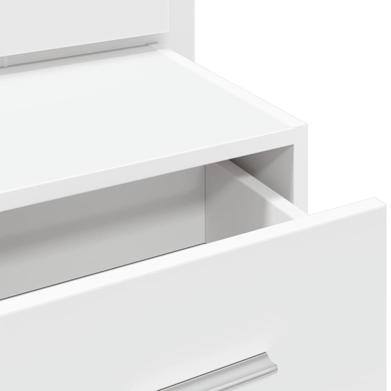 Chealsea 48.5cm W Manufactured Wood Bedside Table, White