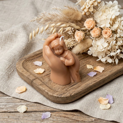 Bougie dimensionnelle pour bébé 3 "bronze Lily of the Valley