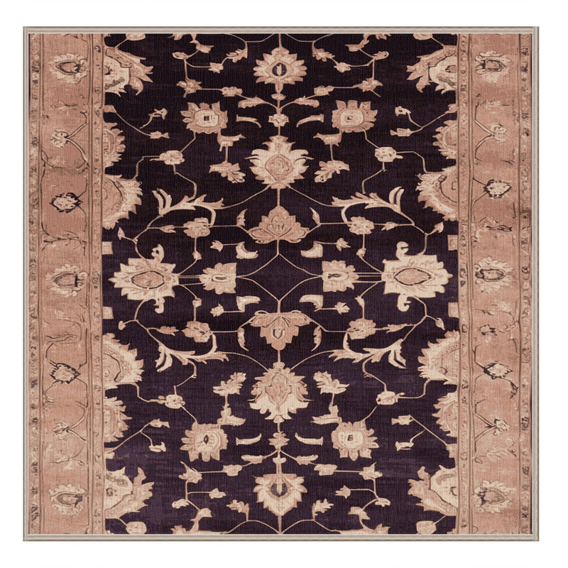 Machine Washable Overdyed Beige Area Rug, Square 8'