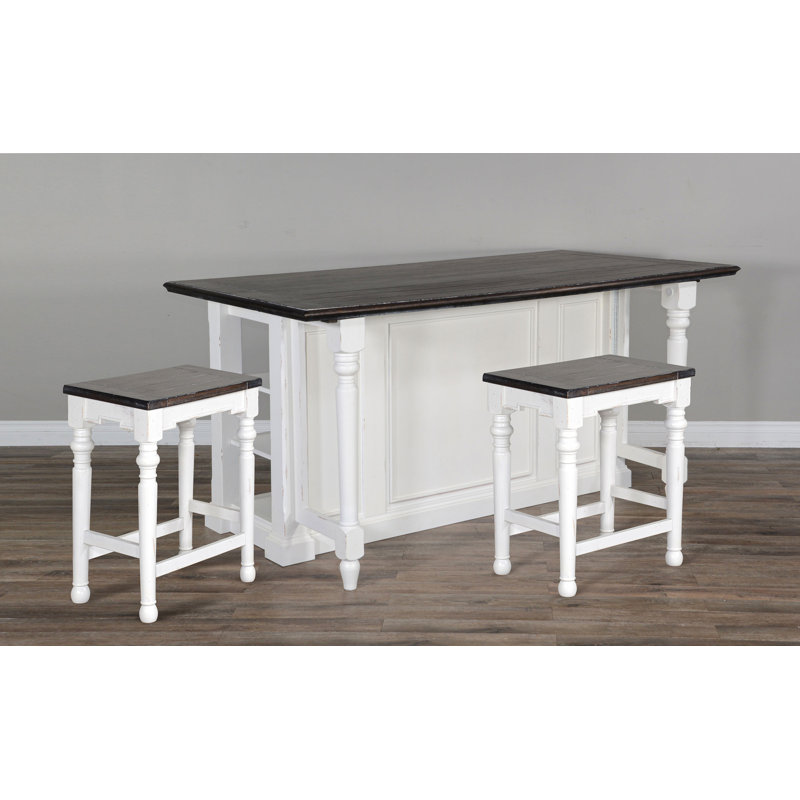 Almira Wood Kitchen Island, European Cottage