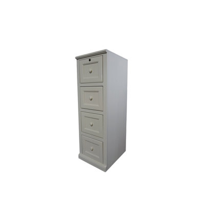 Didier 18.25 " Wide 4 Solid Wood Vertical Filing Cabinet