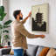 Pagoda in Silhouette Japandi - Wrapped Canvas-1243444145-1243444147