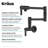 KRAUS Oletto Wall Mount Pot Filler Kitchen Faucet With Retractable Arm In Matte Black-118691265