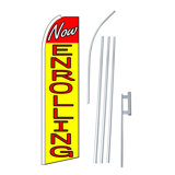 Double Sided 144'' H x 30'' W Polyester Flag Set
