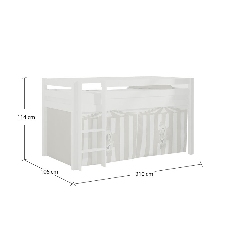 Pino Cot Bed / Toddler (70 x 140cm) Loft Bed Bed by Vipack, Natural