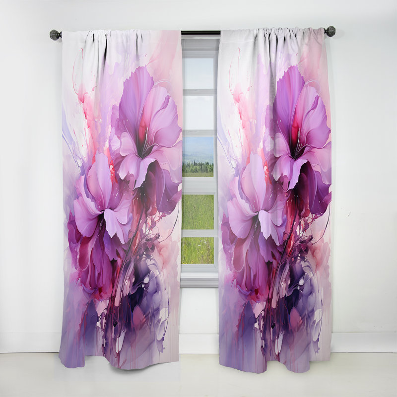 Jimison - Abstract Collages Curtain - Rideau abstrait obscurcissant - 1 panneau, L 52 po x L 84 po