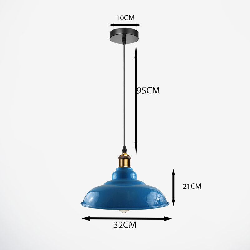 Grubb 1 - Light Orange Pendant, Light Blue
