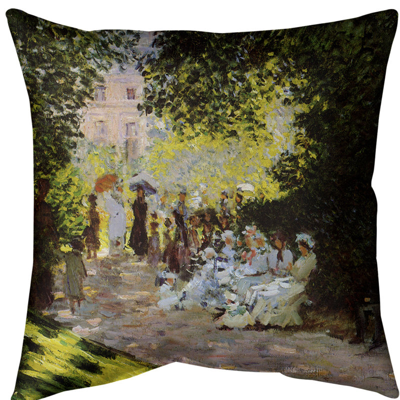 Coussin euro claude monet monceau park, Simili suède
