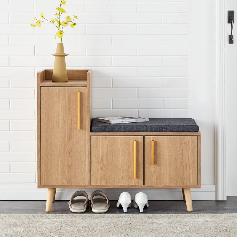 8 Pair Shoe Storage Cabinet, Natural
