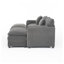 Canapé modulaire en chenille gris avec 2 repose-pieds - Couchette profonde pour salon et appartement-125910908