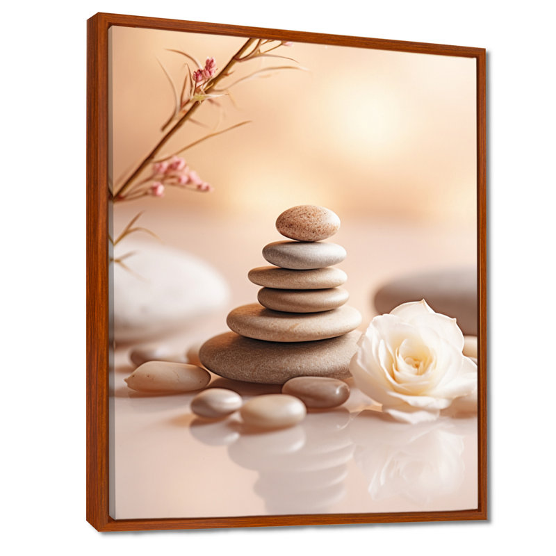 Spa Serenity Zen Stones délicat équilibre Cairn I - art mural en pierre spirituelle, H 20 po x l 12 po x P 1 po