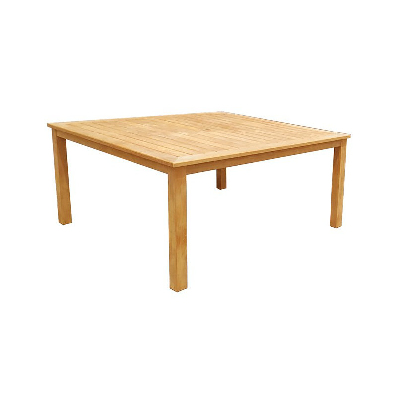 Newport Outdoor 9 - Piece Teak Dining Set, Natural/Titanium