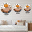 Abstrait lune rouge dans les montagnes aux tons de terre II - horloge murale moderne-60327906