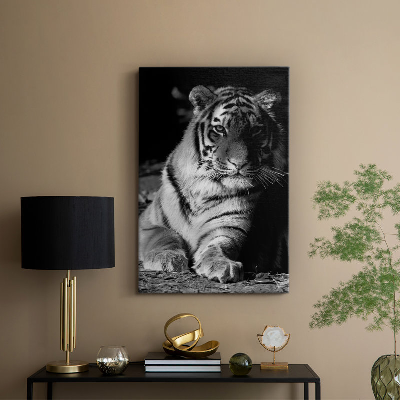 Tiger Repose - galerie Cavas, H 60 po x l 40 po