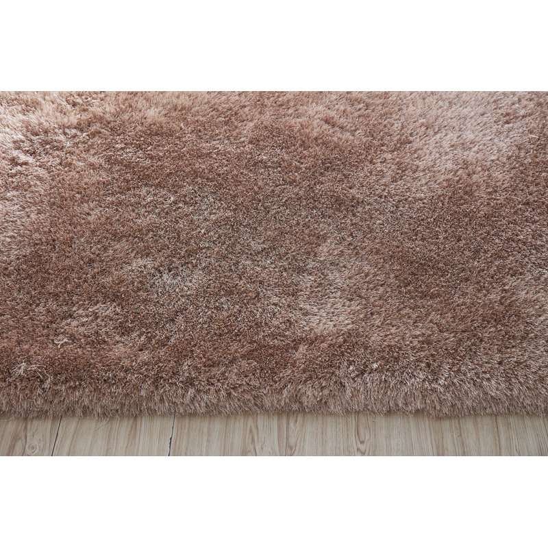 Tapis beige foncé à poils longs Blarney, Rectangulaire 8 pi x 10