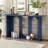 Modern And Curved Design Ash Veneer Console Table With Shelf-243141467