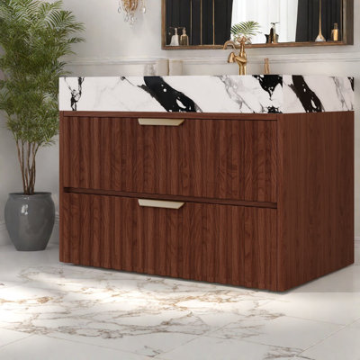 Meuble-lavabo moderne (avec meuble-lavabo et lavabo) avec rangement