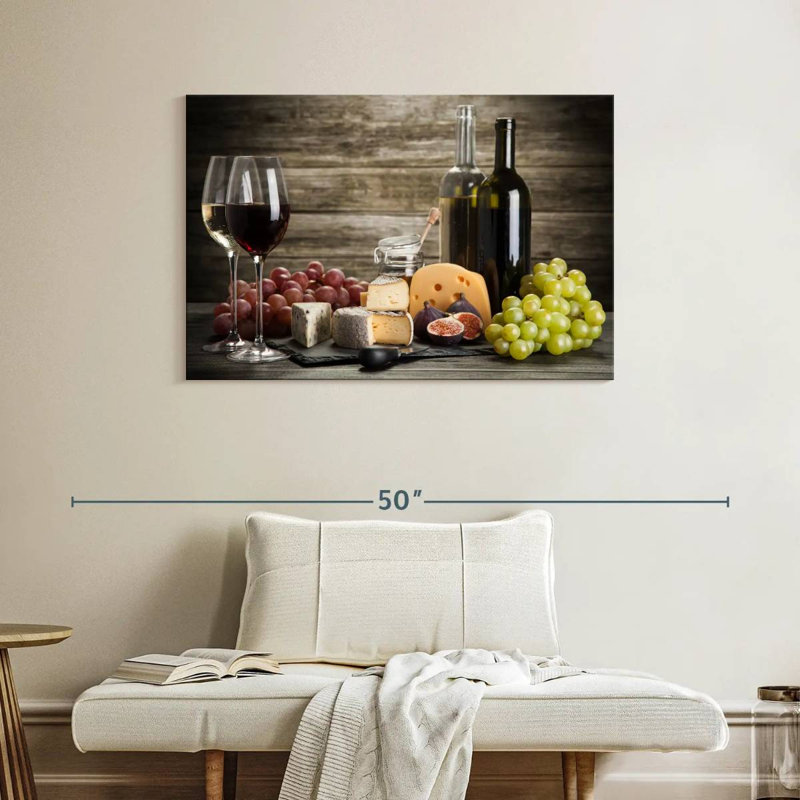 Yarlin Wine And Cheeses, 26" H x 39" W