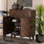 Armoire à chaussures à 2 tiroirs / porte en bois fini noyer Cole-Zachary, H 38,96 po x l 31,42 po x P 13,71 po