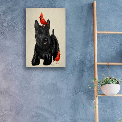 " Scottie Dog And Red Birds " by Fab Funky
