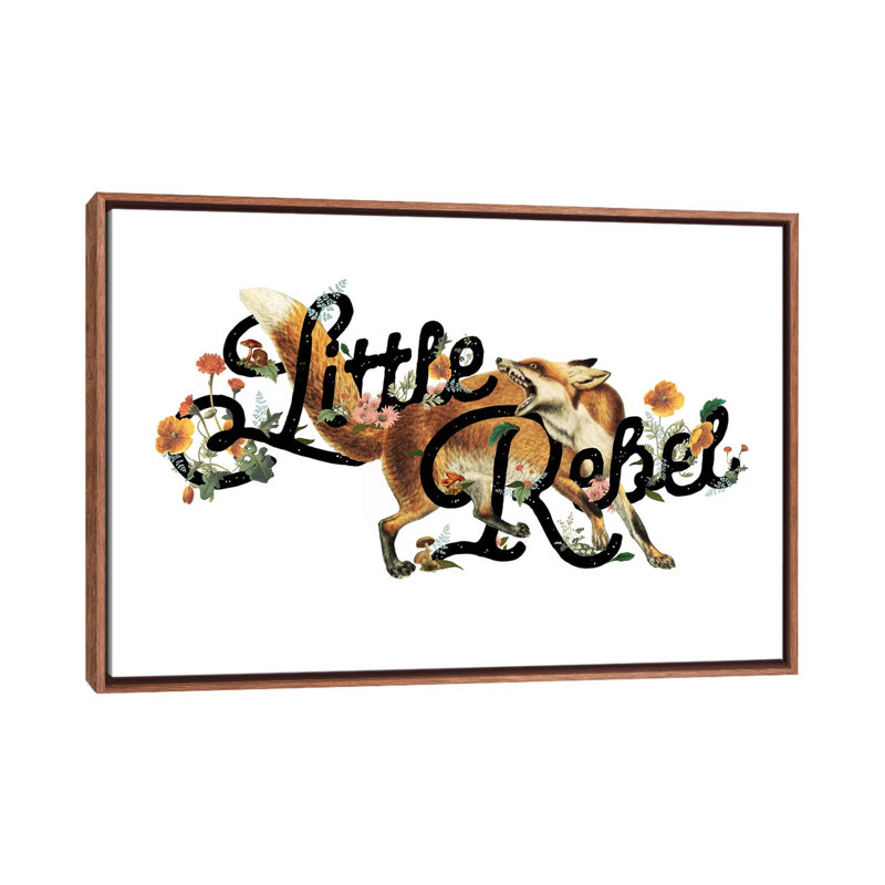 Little Rebel Fox by Heather Landis - Print on Canvas, Classic Brown Wood Framed, 152.5 cm H x 101.5 cm W