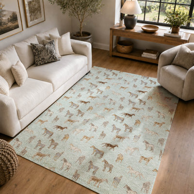 Tapis à imprimé animal de qualité supérieure lavable à la machine Prisco