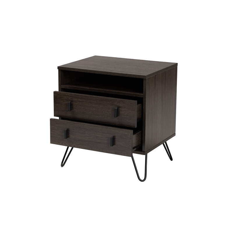 Cotto 2 - Drawer Nightstand in Dark Brown