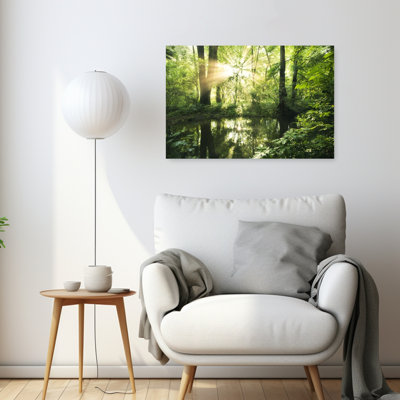 «Green Park Abstract Contemporary Forest Landscape», reproduction d'art murale
