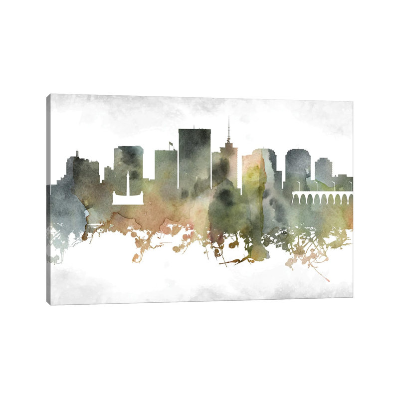 Richmond Skyline by WallDecorAddict - Wrapped Canvas Print, 66.04 cm H x 45.72 cm W