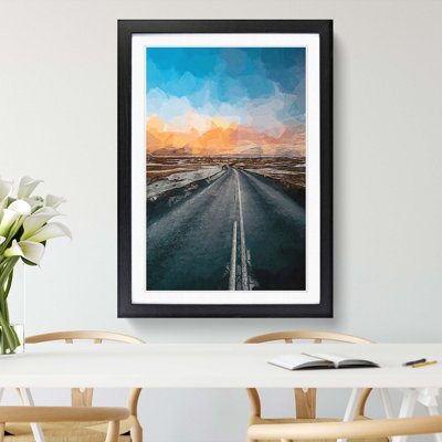 Road Through Iceland in Abstract - Picture Frame Graphic Art Print