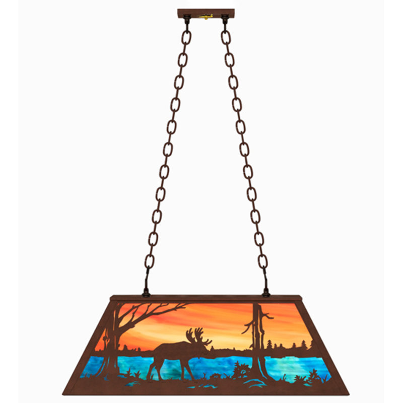 Luminaire suspendu 33 po Aloah, Bronze acajou