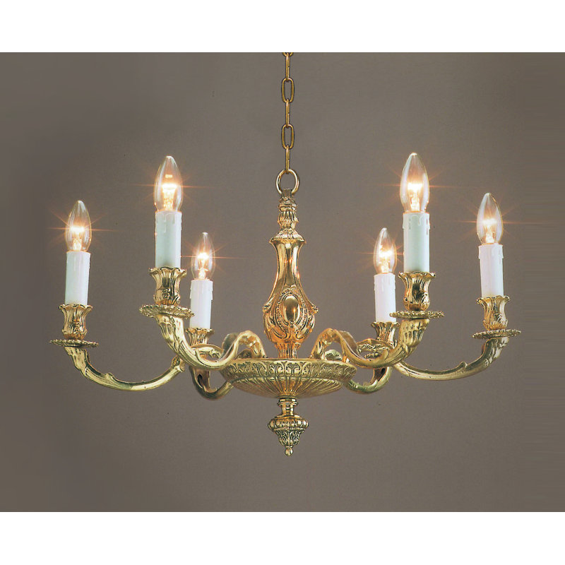 Nottingham 6 - Light Candle Style Chandelier