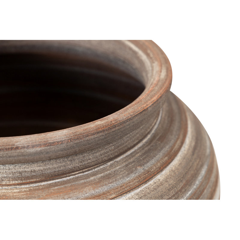 Ceramic / Porcelain Table Vase, Brown, 52cm H x 44cm W x 44cm D