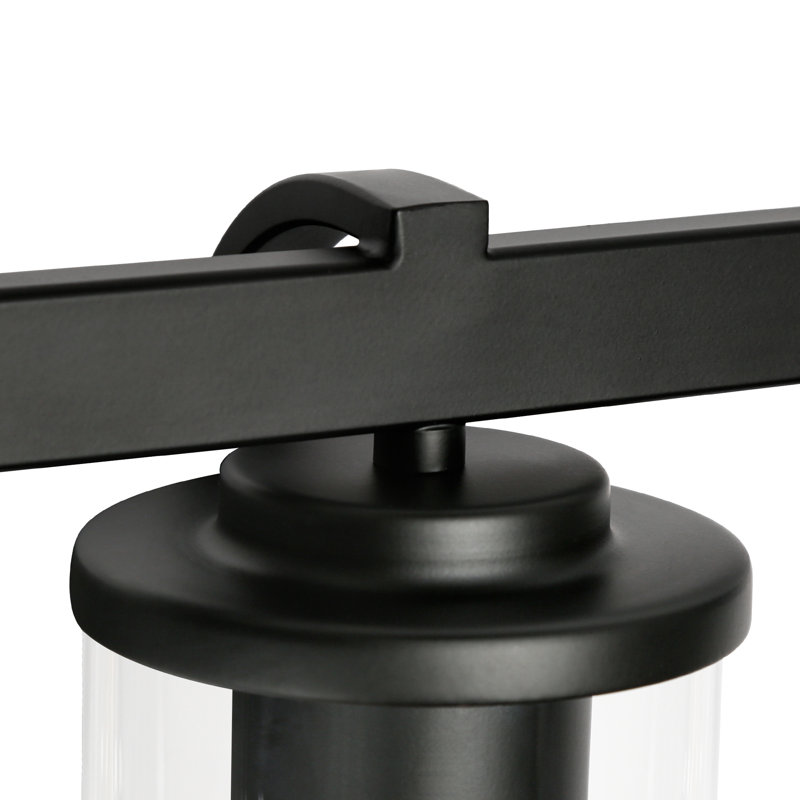 4 Lights Dimmable Vanity Light, Matte Black