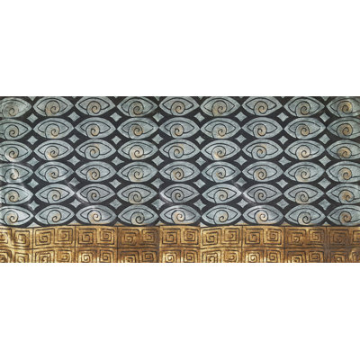 Greek Meander Velvet Rectangular Pillow Cover
