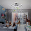 Bulmer Modern Flush Mount Ceiling Fan with Dimmable LED Light Kit,RC,Reversible Blades,6 Speeds - 4 Rings