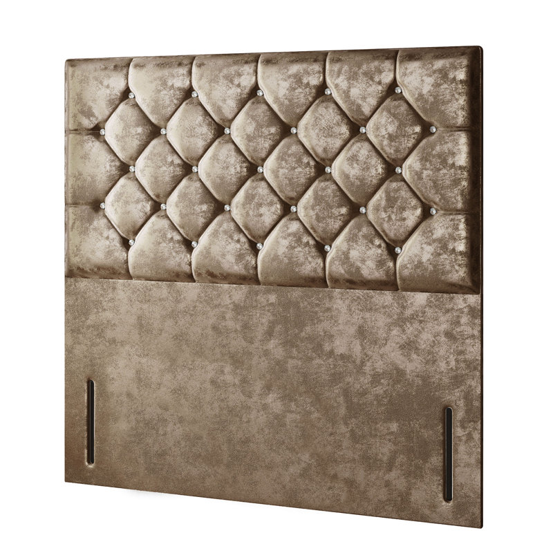Farallones Upholstered Velvet Panel Headboard, Kingsize (5'), Truffle