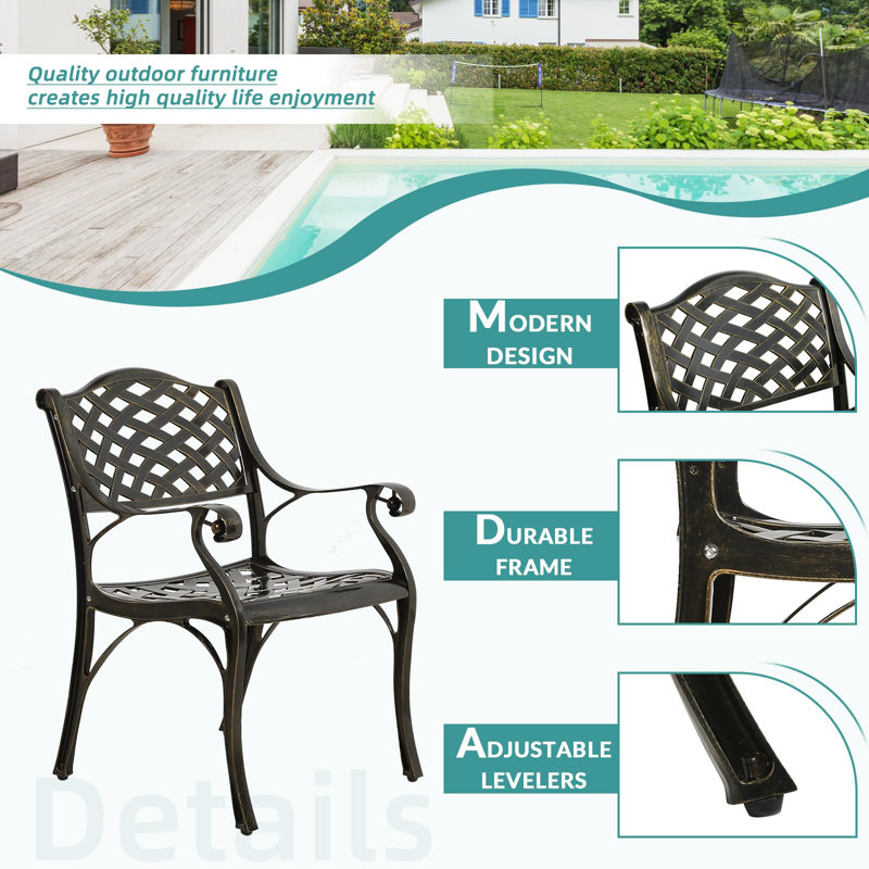 Round 8 - Person 61" L Outdoor Dining Set