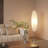 Modern floor lamp with white paper art cylindrical shape, artistic style with switch, suitable for living room; Bedroom, Office