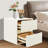 17.7" W Upholstered 2-Drawer Nightstand, Fully Assembled Modern Bedside Table (Right Hand)
