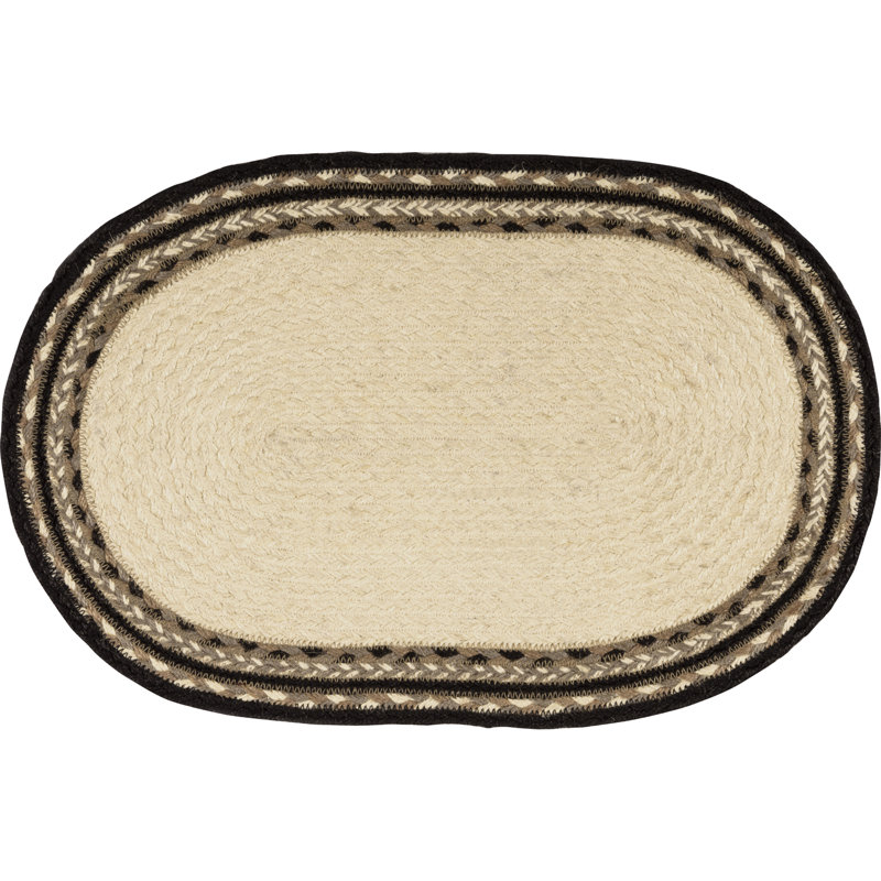 Jacqueline Jute No Pattern Oval Placemat