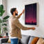Neon Skyline Modern - Wrapped Canvas-459403571-459403469
