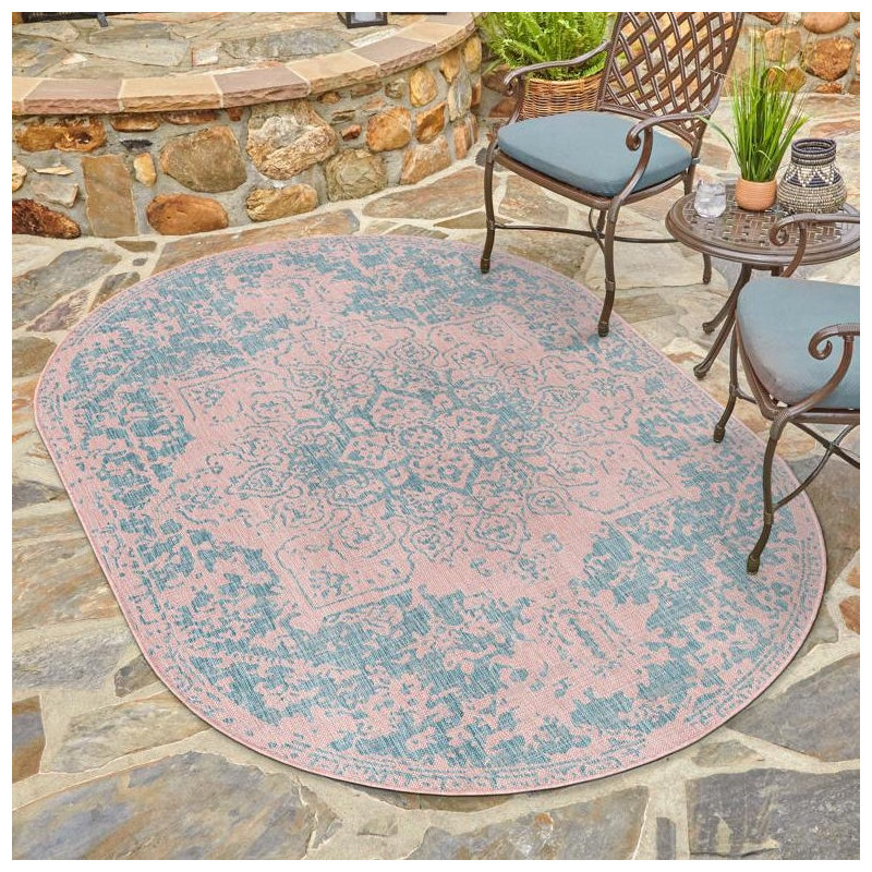 Jill Zarin Dubai Indoor/Outdoor Rug, Oval 7'10" x 10'