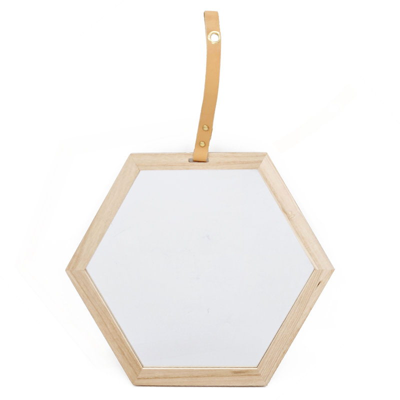 Miroir hexagonal, 16 po x 14 po, 14 po x 15,8 po