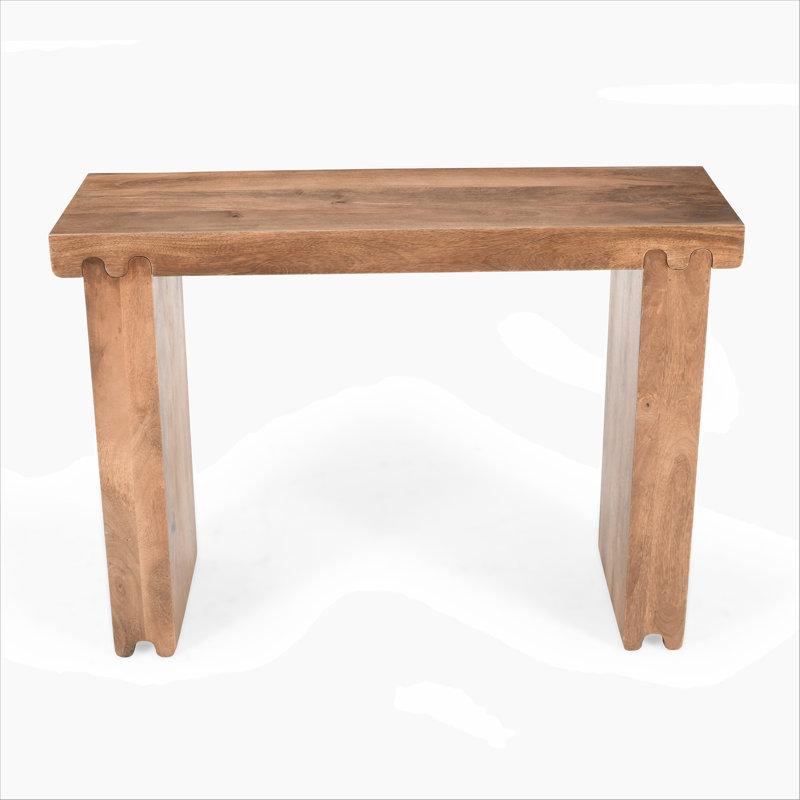 Farmhouse Mango Wood Entryway Table, Honey