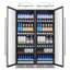 Refroidisseurs et refroidisseurs de boissons encastrés 428L avec porte battante gauche, cadre en acier inoxydable et porte en verre double-119716604