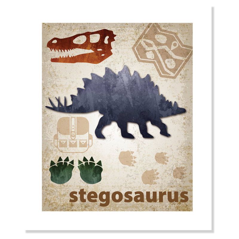 Dinosaurs-02' Wall Decal, 24" H x 20" W x 1" D, Paper