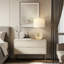 Ensemble de 2 lampes de table cygne doré Glam avec abat-jour tambour blanc et ampoules DEL