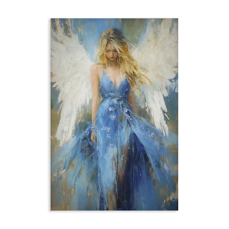 Toile «Blue Flame of Hope», conception de Tina LeCour, H 30 po x l 20 po